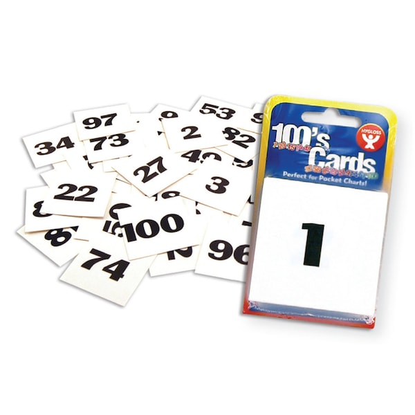 Hygloss Products Hygloss 100s Cards, Numbered 1-100, 2 x 2 61491 - main